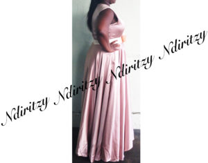 Plus Size Blush Silk Charmeuse Dress Ndiritzy