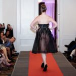 Strapless couture little black cocktail dress