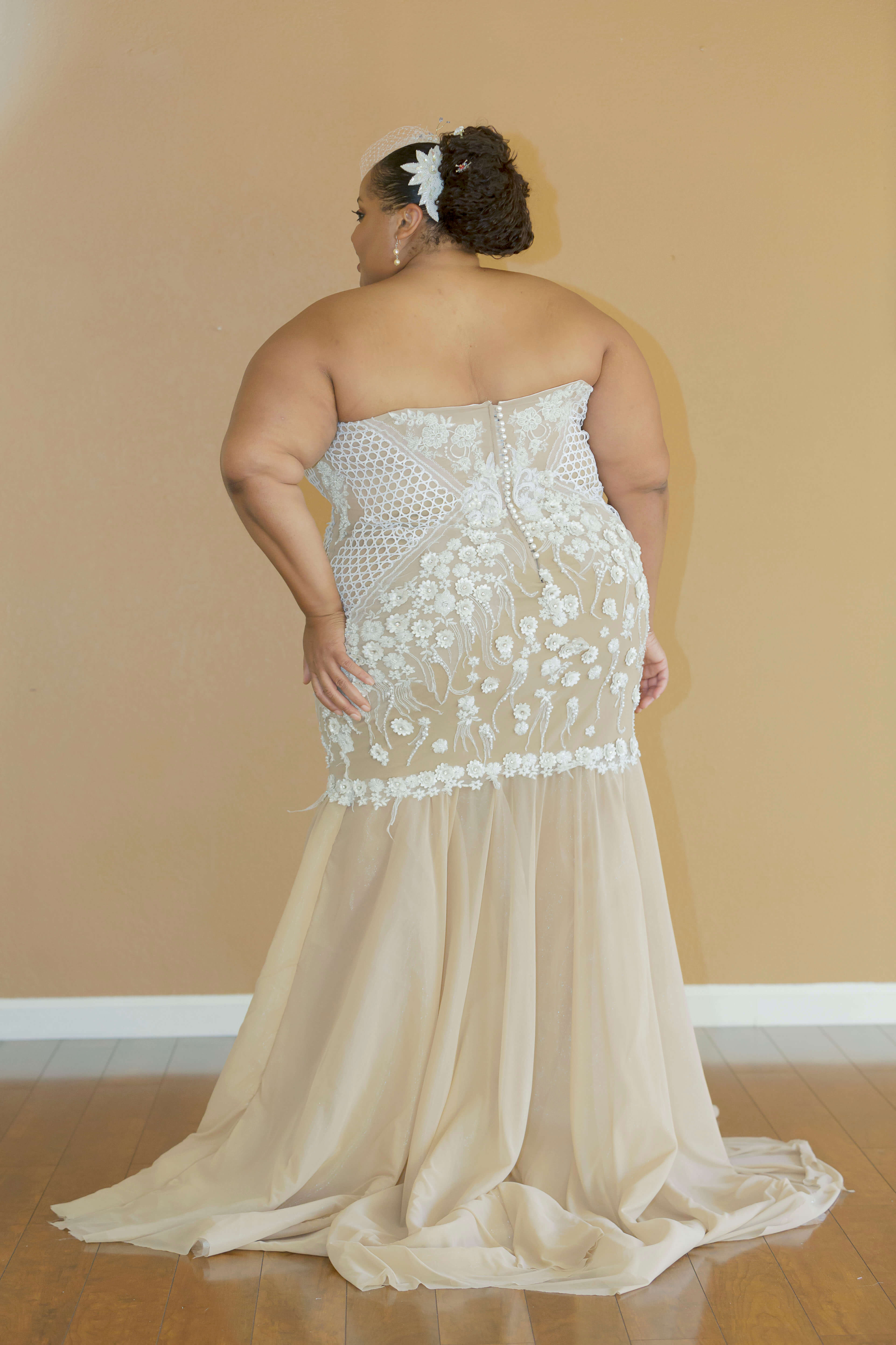 Plus Size Wedding Dress Custom Design Wedding Dress Built In Corset