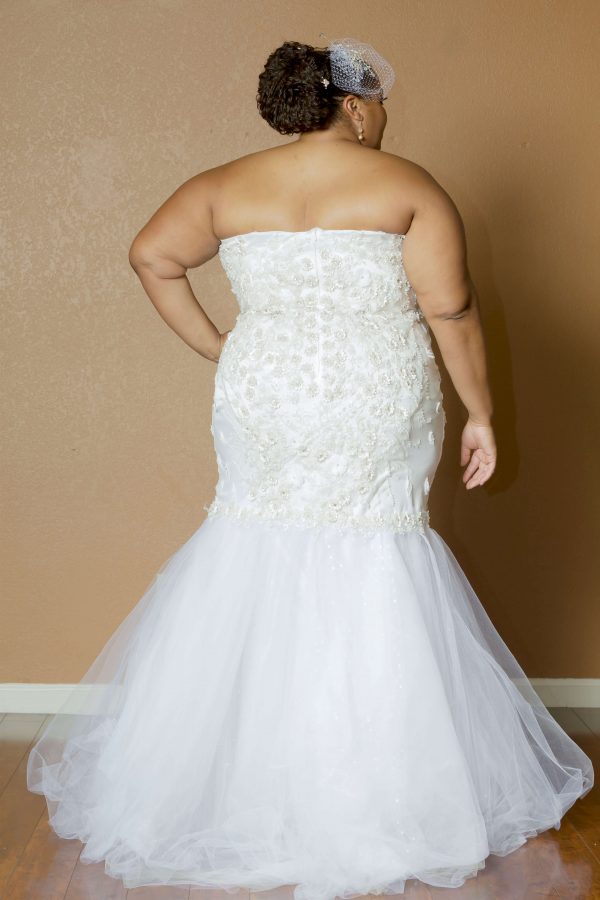 Full Figured Custom Made Wedding Gown, Plus Size Couture Wedding Dress, With Built-in Corset.