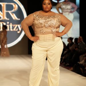 Plus size Hand stitched couture outfit