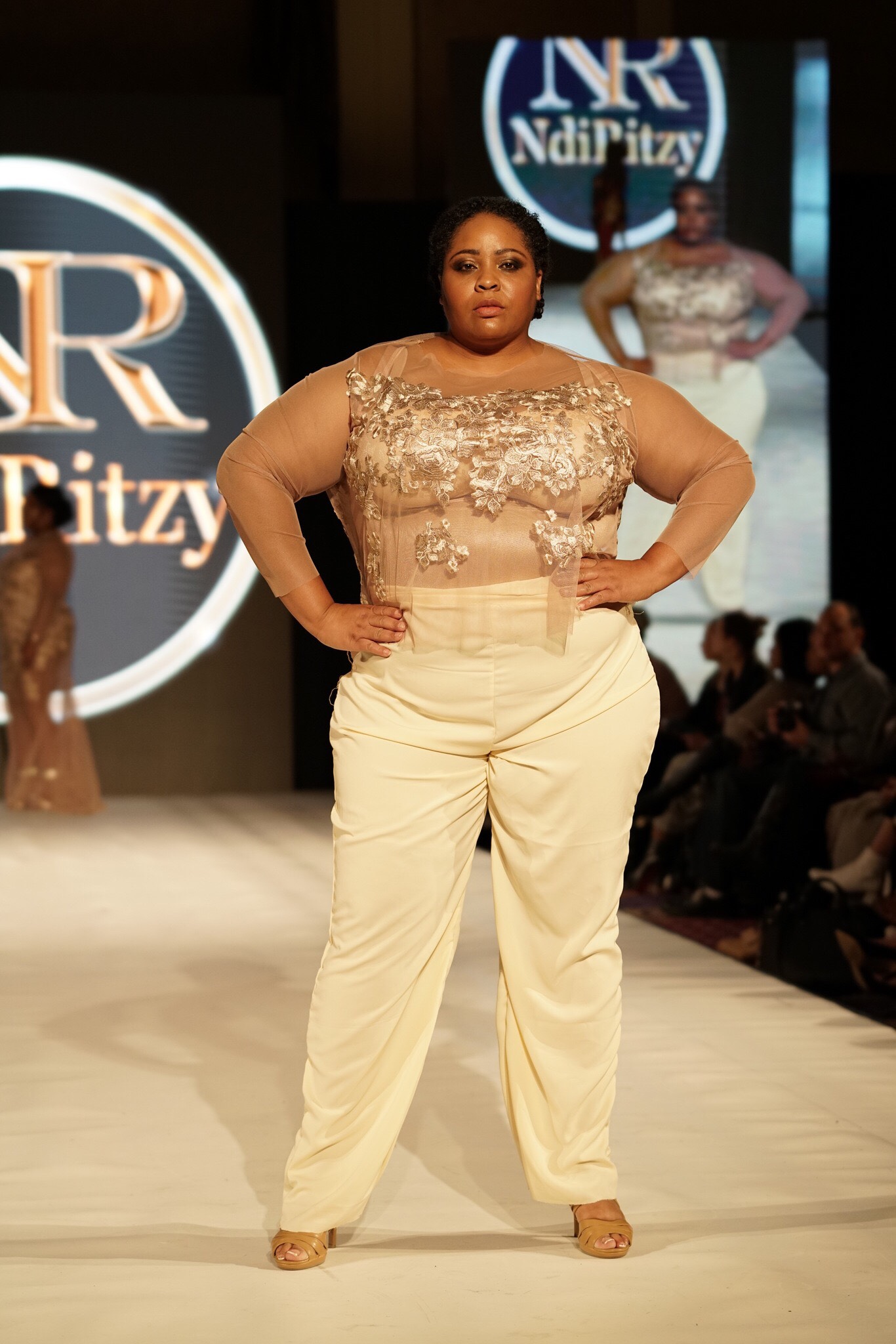 Plus Size Couture Crop top and Pant