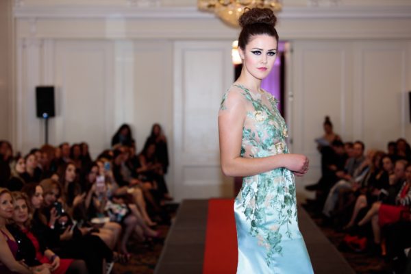 Hand stitched couture dress Green couture dress